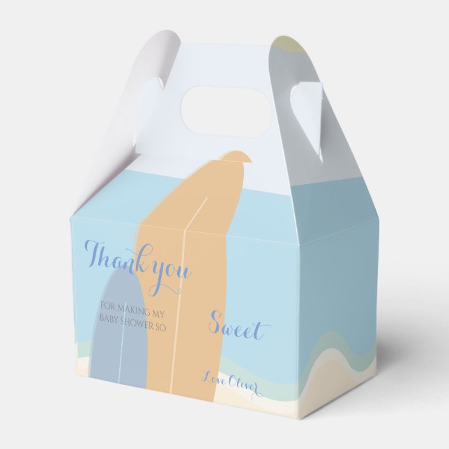 Baby an Bord Surfing Beach Baby Dusche Geschenkschachtel (Vorderseite)