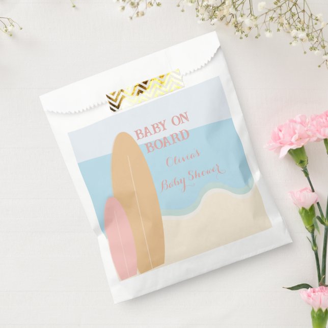 Baby an Bord Surfing Beach Baby Dusche Geschenktütchen (Versiegelt)