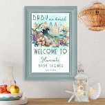 Baby an Bord Tropical Surfing Floral Baby Shower Poster<br><div class="desc">Das exotische Design "Baby on Board" mit tropischem Surfdesign ist ein BabyduschTemplate mit einem geschlechtsneutralen Thema und tropischem Flair. Das Design zeigt eine Gruppe von farbenfrohen Surfbrettern mit dem Ozean und eine spektakuläre Welle inmitten einer wunderschönen tropischen Blumenlandschaft. Die Farbgestaltung in den Farben Grün, Blau, Rosa und Gelb wirkt beruhigend...</div>