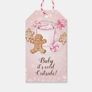 Baby an der kalten Geschenkmarke Geschenkanhänger