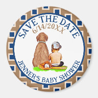 Baby and Dog Baseball Baby Dusche Save the Date