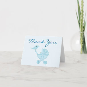 Baby and Mommy Bluebirds Baby Dusche Vielen Dank Dankeskarte