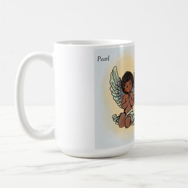 Baby Angel Beaucoup Merci Pearl Carol Mug (Gauche)