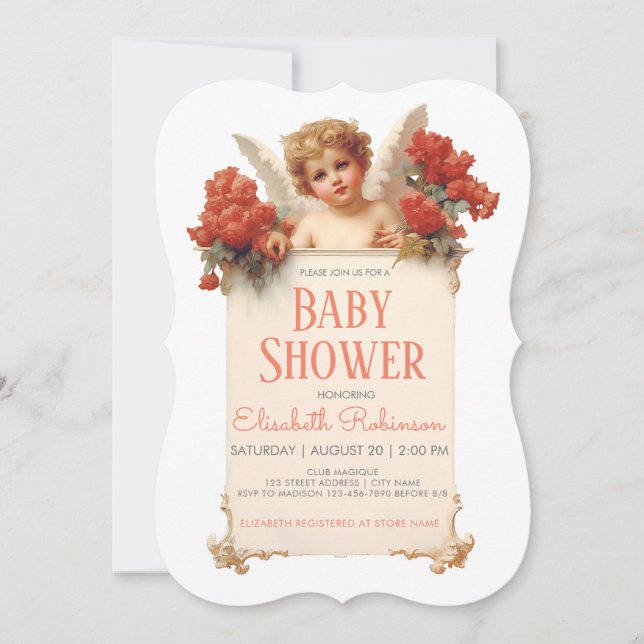 Baby Angel Shower Personalisiert (Vorderseite)