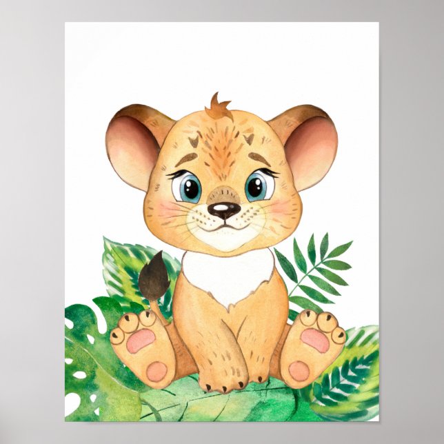 Baby Animal Prints for Kinderzimmer, Safari Poster (Vorne)