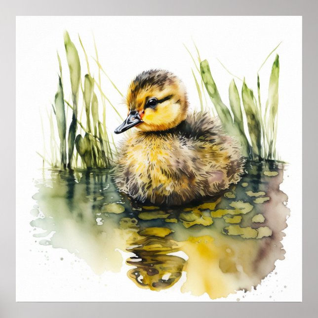 Baby Animal Prints für Kinderzimmer, Niedliches En Poster (Vorne)
