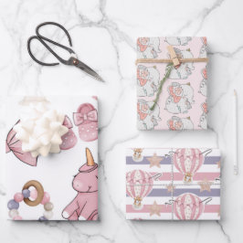 Baby Animals Baby Dusche Geschenkpapier Set