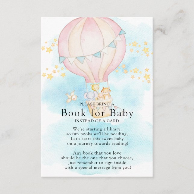 Baby Animals Balloon Ride Book for Baby Card Begleitkarte (Vorderseite)
