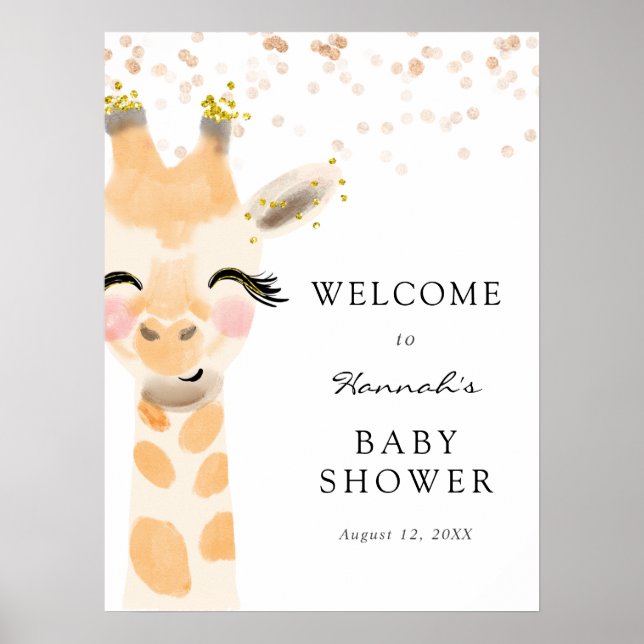 Baby Animals Dusche Begrüßungszeichen Poster (Vorne)
