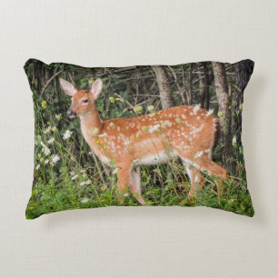 Baby Animals Fawn Deer Forest Accent Pillow Dekokissen