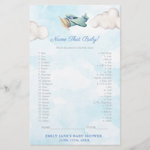Baby Animals Game Card Spielzeug Airplane Babydusc Flyer