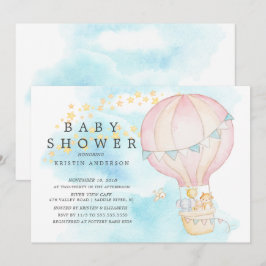 Baby Animals Hot Air Ballon Ride Baby Dusche Einladung