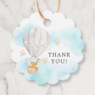 Baby Animals Hot Air Ballon Rive Gefallen Geschenk Geschenkanhänger