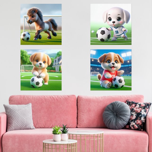 Baby Animes spielen Fußball Fußballwall Art Set (Wohnzimmer)