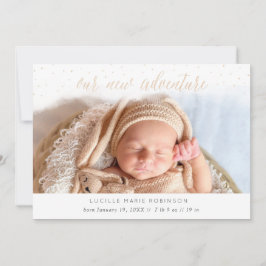 Baby Ankündigung - Unser neues Abenteuer Gold