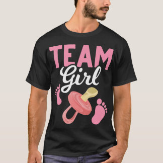 Baby Ankündigung Zukunft Eltern Team Girl Gender T-Shirt