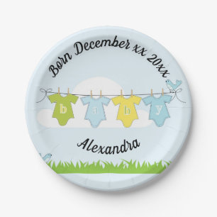 Baby Annoucement Pappteller