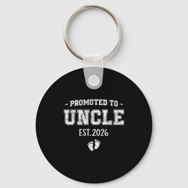Baby Announcement For Uncle Promoted To Uncle 2026 Schlüsselanhänger (Vorderseite)