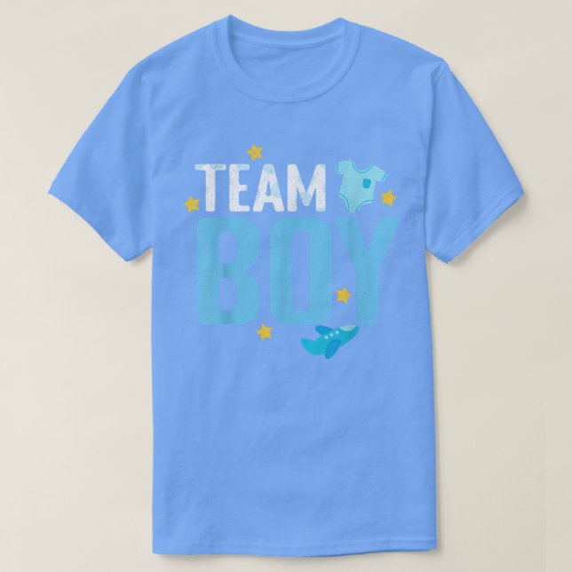 Baby Announcement Team Boy Future Mama Vater Gende T-Shirt (Design vorne)