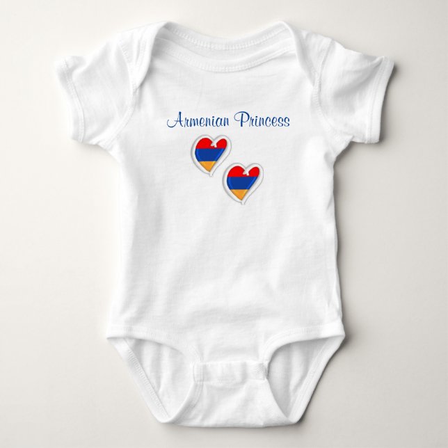 Baby | Anzug | Armenische Prinzessin | Herz Baby Strampler (Vorderseite)