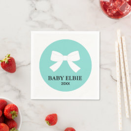 BABY Aquamarin Blue Sprinkle Dusche Party Napkins Serviette