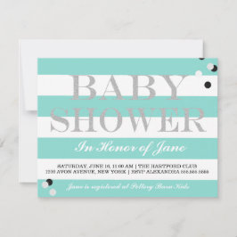 Baby Aquamarin Blue Tiara Dusche Sprinkle Party Einladung