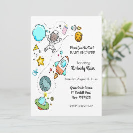 Baby Astronaut Baby Dusche Einladung