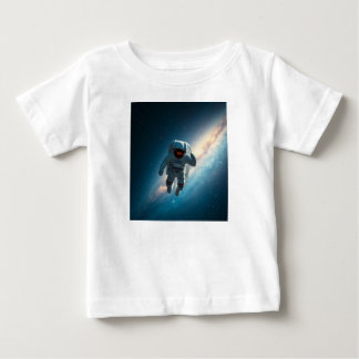 Baby-Astronaut in der Galaxie Raum Grafik Baby T-shirt