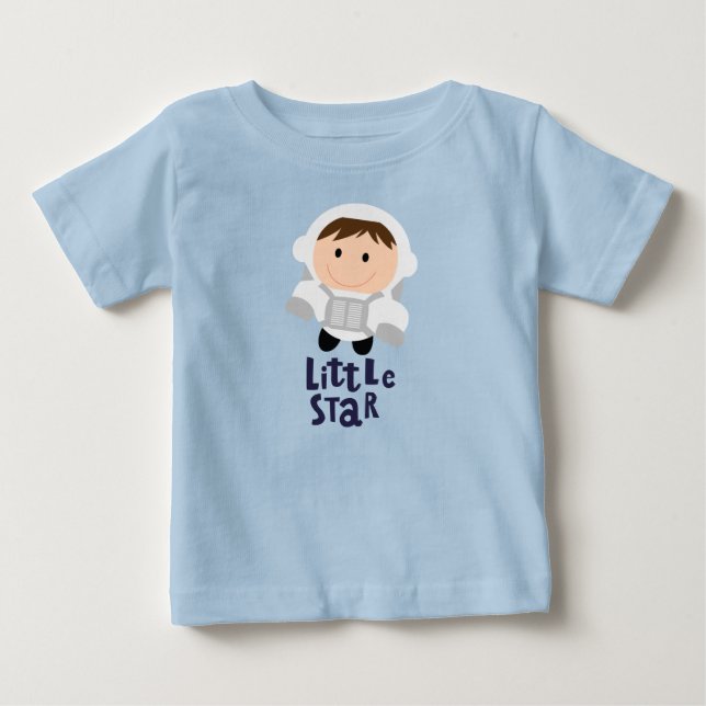 Baby Astronaut (Junge) Little Star T - Shirt (Vorderseite)