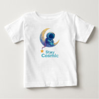 Baby-Astronaut „Stay Cosmic“ T-Shirt – Süßer Weltr
