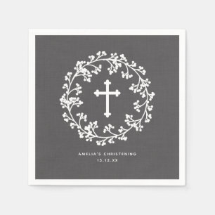 Baby-Atem Taufe Serviette
