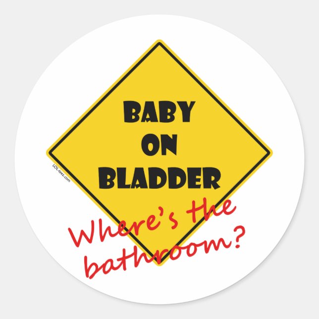 Baby auf Blase Runder Aufkleber (Vorderseite)
