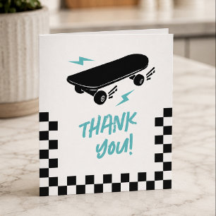 Baby auf Bord Skateboard-Baby-Shower-Dankeschön Dankeskarte
