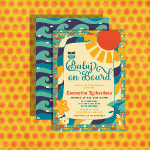 Baby auf Bord Strand-Baby-Shower-Einladung Einladung