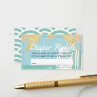 Baby auf Bord Strand Surf Boy Windel Raffel Ticket