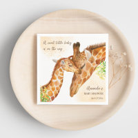 Baby auf dem Weg Babygiraffe und Babydusche