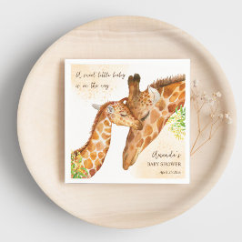 Baby auf dem Weg Babygiraffe und Babydusche Serviette