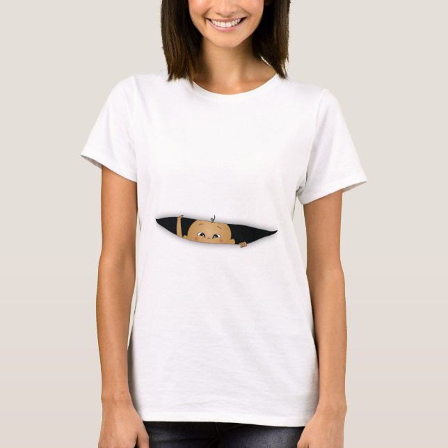 Baby auf dem Weisenmutterschafts-T - Shirt (Vorderseite)
