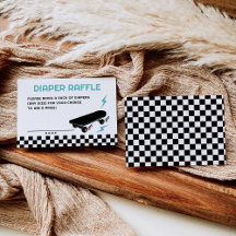 Baby auf der Skateboard Windeln Raffelkarten