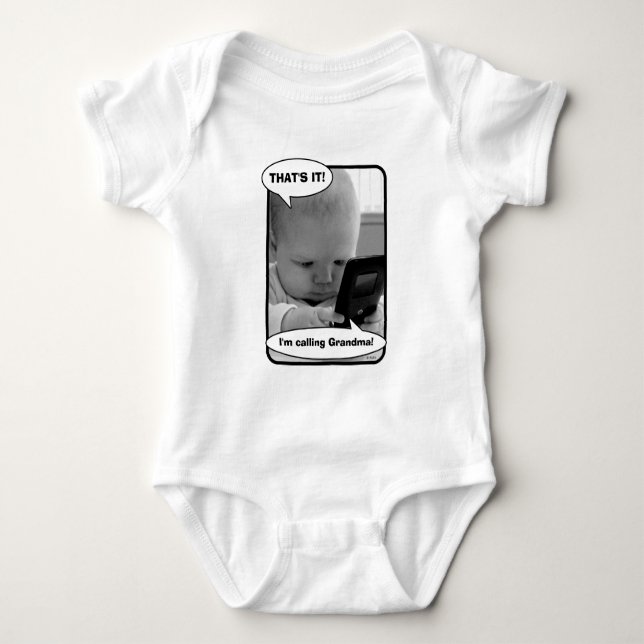 Baby auf Handy Baby Strampler (Vorderseite)