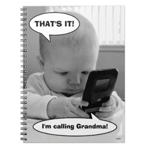 Baby auf Handy Notizblock