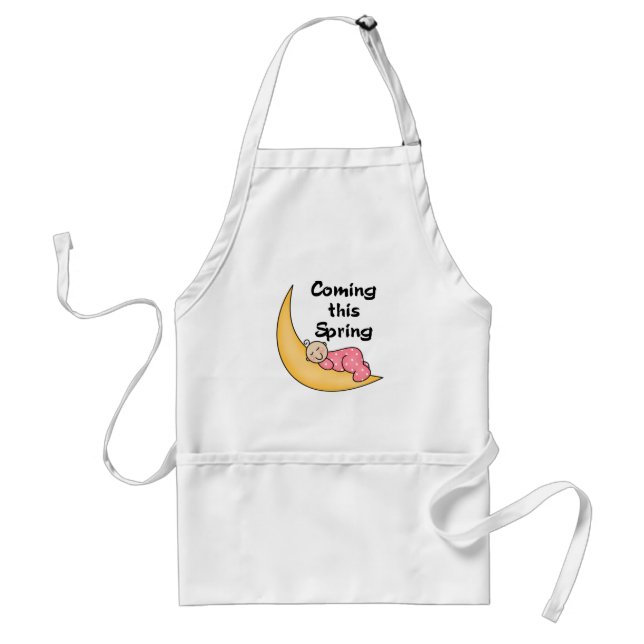 Baby auf Mond-Frühling Schürze (Vorne)