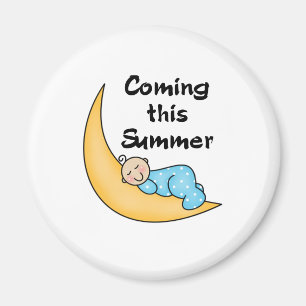 Baby auf Mond-Sommer Magnet