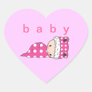 Baby-Aufkleber Polkadot Baby Herz-Aufkleber