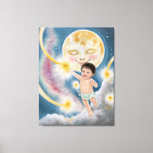 Baby aus der Mond-Leinwand