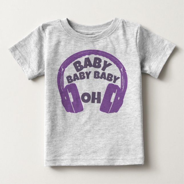 Baby-Baby-Baby-oh Kopfhörer-T - Shirt (Vorderseite)