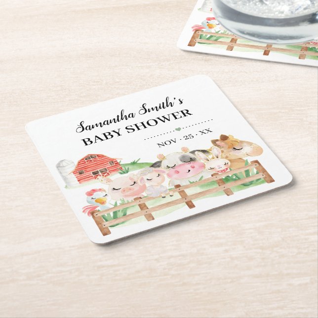 Baby-Baby-Babydusche Rechteckiger Pappuntersetzer (angewinkelt)