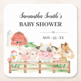 Baby-Baby-Babydusche Rechteckiger Pappuntersetzer