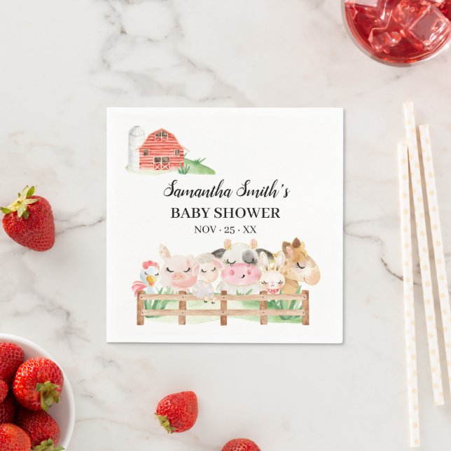 Baby-Baby-Babydusche Serviette (Beispiel)