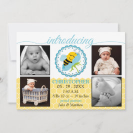 Baby Baby Boy Foto Geburtserklärung Ankündigung